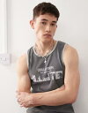 【送料無料】 コルージョン メンズ ベスト トップス COLLUSION relaxed skater fit tank top in washed black with graphic Black