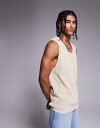 【送料無料】 アダプト メンズ ベスト トップス ADPT oversized knitted crochet tank top in off white EC...