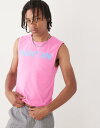 【送料無料】 コルージョン メンズ ベスト トップス COLLUSION Festival slim tank top in pink with fight m...