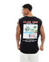【送料無料】 ジャック アンド ジョーンズ メンズ ベスト トップス Jack & Jones tank top with club 1990 back pri...
