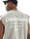 【送料無料】 エイソス メンズ ベスト トップス ASOS DESIGN oversized tank with Copenhagen text graphic...