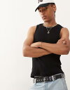 【送料無料】 リクレイム ヴィンテージ メンズ ベスト トップス Reclaimed Vintage ribbed racer neck tank top in...