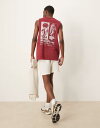 【送料無料】 エイソス メンズ ベスト トップス ASOS DESIGN heavyweight relaxed tank with floral graphi...