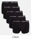 【送料無料】 ジャック アンド ジョーンズ メンズ ブリーフパンツ アンダーウェア Jack & Jones 5 pack trunks in black Black