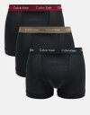 【送料無料】 カルバンクライン メンズ トランクス アンダーウェア Calvin Klein cotton stretch trunks 3 pack in b...