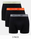 【送料無料】 カルバンクライン メンズ トランクス アンダーウェア Calvin Klein cotton stretch trunks 3 pack in b...