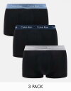 【送料無料】 カルバンクライン メンズ トランクス アンダーウェア Calvin Klein Cotton Stretch 3 pack low rise tr...