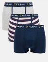 【送料無料】 ファーラー メンズ ボクサーパンツ アンダーウェア Farah 3 pack keddon boxers in multi Multi