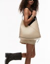 【送料無料】 トップショップ レディース トートバッグ バッグ Topshop Thea V tote bag in cream CREAM