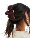 【送料無料】 エイソス レディース ヘアアクセサリー アクセサリー ASOS DESIGN XL hair claw with wave detail in b...