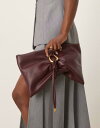 【送料無料】 エイソス レディース クラッチバッグ バッグ ASOS DESIGN hardware detail wrap flap clutch bag in burgundy Burgundy