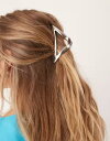 【送料無料】 エイソス レディース ヘアアクセサリー アクセサリー ASOS DESIGN abstract triangle hair claw in sil...