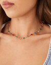 エイソス レディース アクセサリー ネックレス・チョーカー・ペンダントトップ ショーツ Multi ASOS DESIGN short necklace with multi-colored faux stones in silver tone