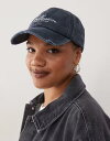 【送料無料】 コルージョン レディース 帽子 アクセサリー COLLUSION Logo distress cap in blue BLUE