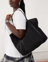 【送料無料】 ウィークデイ レディース トートバッグ バッグ Weekday ripstop tech tote bag in black Black