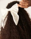 【送料無料】 エイソス レディース ヘアアクセサリー アクセサリー ASOS DESIGN hair bow with embroidered just mar...