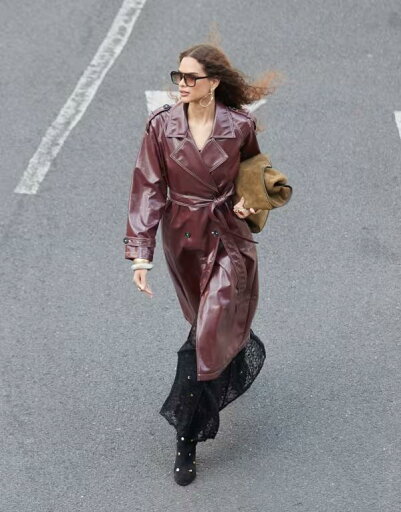 【送料無料】 エイソス レディース コート アウター ASOS DESIGN clean top collar leather look trench in burgundy Burgundy 【送料無料】 エイソス レディース コート アウター ASOS DESIGN clean top collar leather look trench in burgundy Burgundy