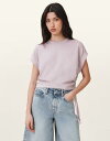 【送料無料】 オールセインツ レディース Tシャツ トップス AllSaints mira tee in lilac ash pink lilac ash pink