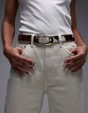 【送料無料】 アンドアザーストーリーズ レディース ベルト アクセサリー & Other Stories hairy leather cow print belt in brown BROWN(4)