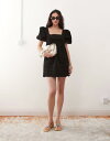 【送料無料】 リクレイム ヴィンテージ レディース ワンピース トップス Reclaimed Vintage smock babydoll mini dress with pintuck details in black black