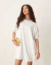 【送料無料】 エイソス レディース ワンピース トップス ASOS DESIGN cotton touch bubble tee shirt dress GREEN(4)