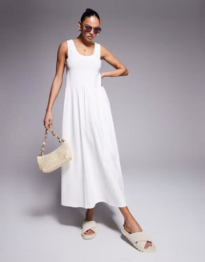【送料無料】 エイソス レディース ワンピース トップス ASOS DESIGN ruched scoop smock midi dress in off-white Off-white 【送料無料】 エイソス レディース ワンピース トップス ASOS DESIGN ruched scoop smock midi dress in off-white Off-white