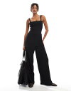 【送料無料】 オンリー レディース ジャンプスーツ トップス ONLY shirred jumpsuit in black Black
