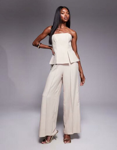 【送料無料】 エイソス レディース ジャンプスーツ トップス ASOS DESIGN corset overlay structured jumpsuit in stone STONE 【送料無料】 エイソス レディース ジャンプスーツ トップス ASOS DESIGN corset overlay structured jumpsuit in stone STONE
