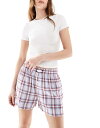 【送料無料】 コットンオン レディース カジュアルパンツ ボトムス Cotton On flannel boyfriend boyfriend shorts in windsurfer blue Evie check Pink Evie Check