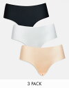 【送料無料】 エイソス レディース ブリーフパンツ アンダーウェア ASOS DESIGN 3 pack no vpl hipster short in bla...