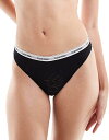 【送料無料】 カルバンクライン レディース ブリーフパンツ アンダーウェア Calvin Klein modern logo high leg lace tho...