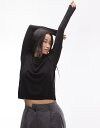 【送料無料】 マンゴ レディース パーカー・スウェット アウター Mango classic knit sweater in black Black