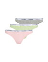 【送料無料】 カルバンクライン レディース ブリーフパンツ アンダーウェア Calvin Klein Modern Logo 3 pack thongs in ...