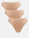 【送料無料】 エイソス レディース ブリーフパンツ アンダーウェア ASOS DESIGN 3 pack no vpl brazilian briefs in ...