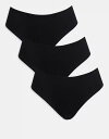 【送料無料】 エイソス レディース ブリーフパンツ アンダーウェア ASOS DESIGN 3 pack cotton high waist briefs in...