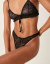 【送料無料】 フリーピープル レディース ブリーフパンツ アンダーウェア Free People gia thong with bow in black Bla...