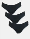 【送料無料】 エイソス レディース ブリーフパンツ アンダーウェア ASOS DESIGN Curve 3 pack no vpl brazilian brie...