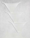 【送料無料】 ウィークデイ レディース ブリーフパンツ アンダーウェア Weekday ribbed thong 3-pack in white White