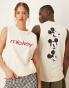 【送料無料】 エイソス レディース ベスト トップス ASOS DESIGN Disney unisex oversized tank top with Mic...