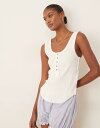 【送料無料】 フリーピープル レディース ベスト トップス Free People bryson henley tank top in white WHITE