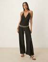 【送料無料】 バードット レディース ジャンプスーツ トップス Bardot Keaton halter jumpsuit in black Black