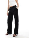 【送料無料】 コットンオン レディース カジュアルパンツ ボトムス Cotton On Haven wide leg linen look pants in black Black