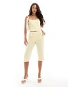 【送料無料】 エイソス レディース カジュアルパンツ ボトムス ASOS DESIGN tailored capri pants in buttermilk B...