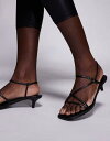 【送料無料】 パブリックデザイア レディース サンダル シューズ Public Desire Glint strappy barely there sandals in black Black