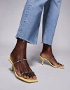 【送料無料】 パブリックデザイア レディース サンダル シューズ Public Desire Suvi embellished strap kitten heel sandals in yellow Yellow