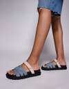 【送料無料】 シミ レディース サンダル シューズ SIMMI London Adelle mule sandals with strap in blue Blue
