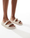 【送料無料】 グラマラス レディース サンダル シューズ Glamorous double bow footbed sandals in cream CREAM