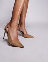 【送料無料】 エイソス レディース ヒール シューズ ASOS DESIGN Polar d'orsay slingback high heeled shoes in sand suedette SAND SUEDETTE