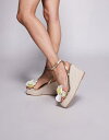 【送料無料】 サウスビーチ レディース サンダル シューズ South Beach Espadrille Wedge with Orchid in Gold Gold/White