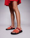 【送料無料】 シミ レディース サンダル シューズ Simmi London Adelle mule sandals with straps in orange Orange